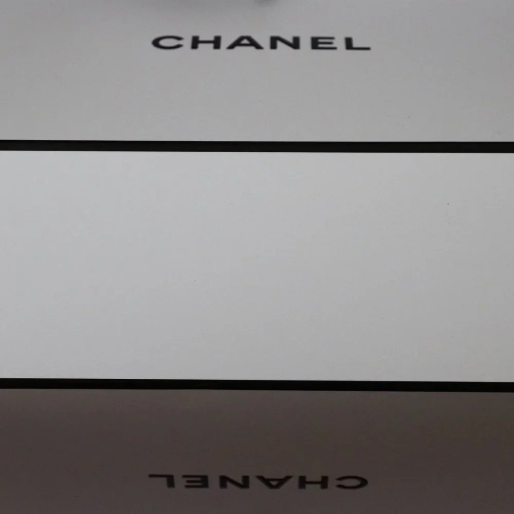 Chanel Origami White Paper Gift Bag Box with Ties